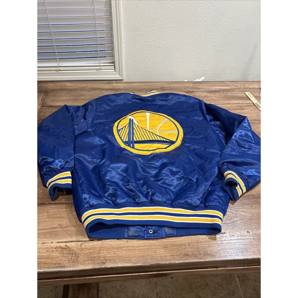 Starter Golden State Warriors Satin Bomber Jacket Sz Large‎ Vintage - Picture 12 of 16